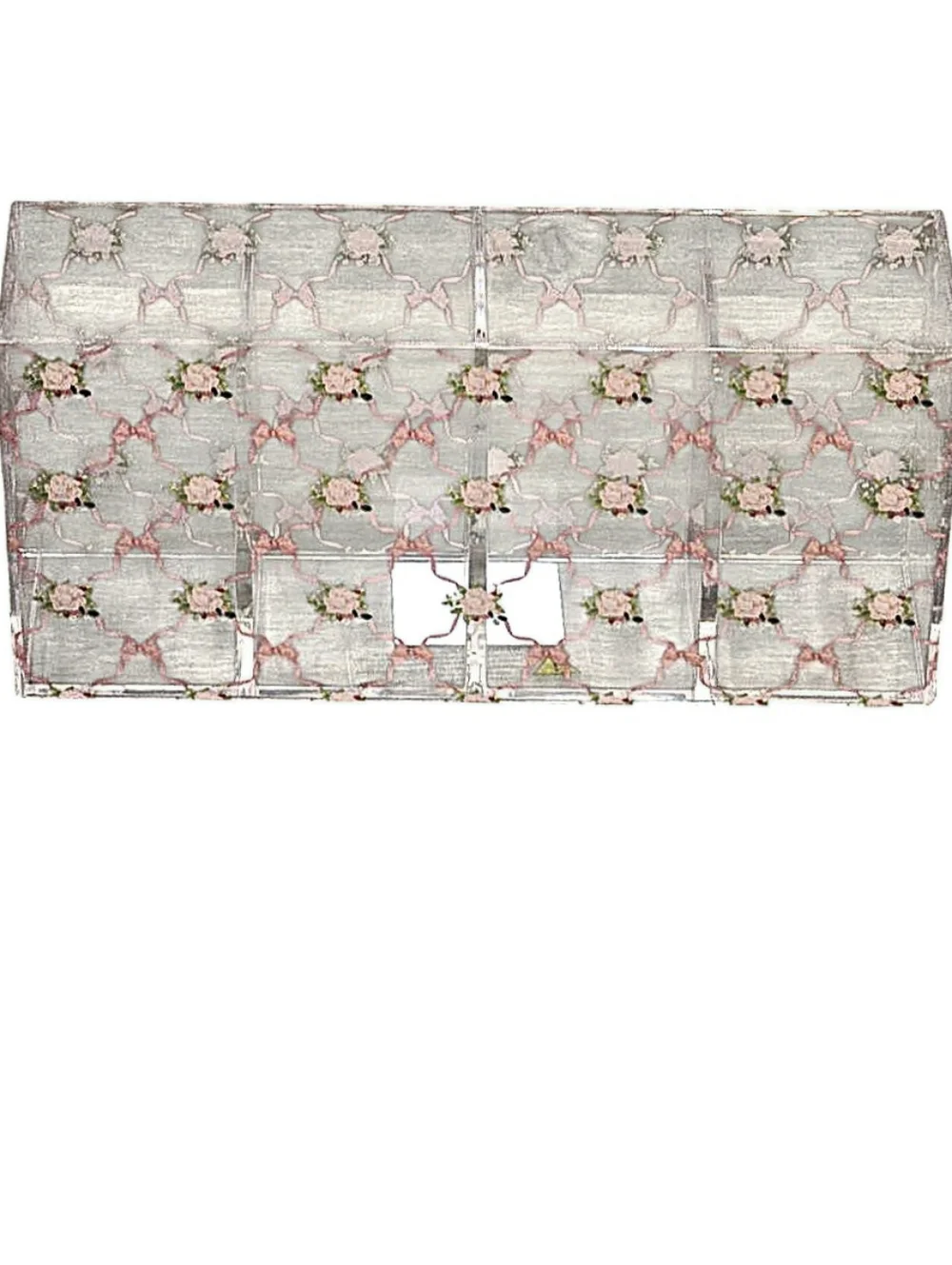 At Home Clear Floral Bows 4-Slot Acrylic Organizer